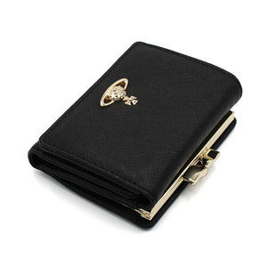 Vivienne Westwood Trifold Wallet Folding SAFFIANO SMALL FRAME Black